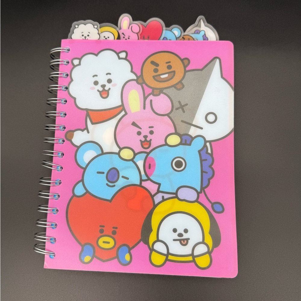 BT21 Pink Character Spiral Notebook - Kids